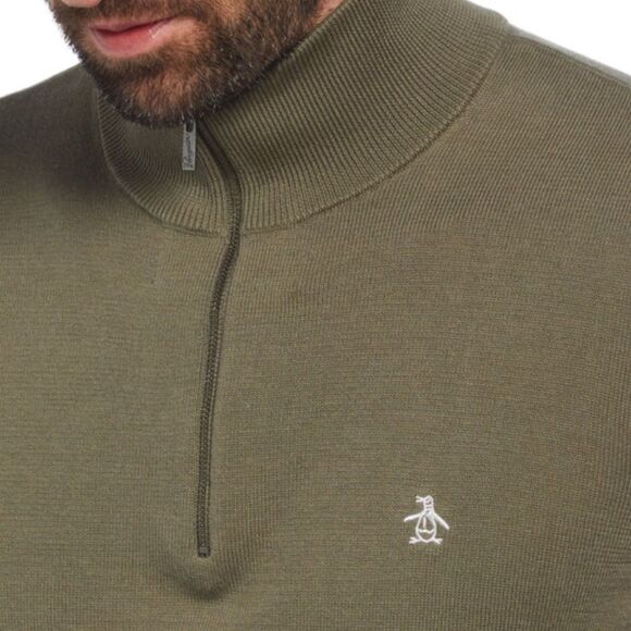 PENGUIN - 1/4 ZIP COTTON JERSEY SWEATER - Picture 3 of 7
